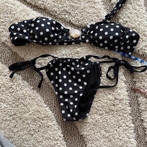 Black and White Polka Dot Bikini